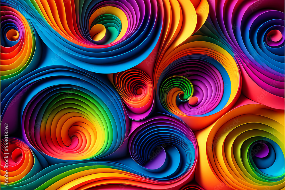 Seamless Abstract Colorful Design and Illustration