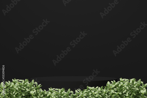 Wallpaper Mural black Empty podium Blank product shelf standing backdrop. Torontodigital.ca