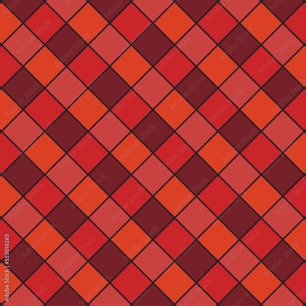 Cute pattern geometric style. square table pattern red background. Abstract,vector,illustration. use for texture,clothing,wrapping,decoration,carpet,wallpaper. Cute pattern geometric style. square table pattern red background. Abstract,vector,illustration. use for texture,clothing,wrapping,decoration,carpet,wallpaper.