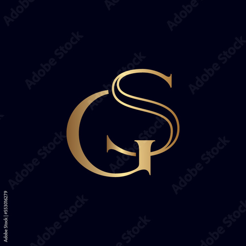 BEAUTY NATURAL LEAF LOGO VECTOR LETTER GS OR SG