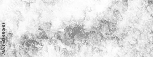 Gray, white watercolor textured on white paper background. Gray watercolor painting textured design on white background. Silver ink and watercolor textures.