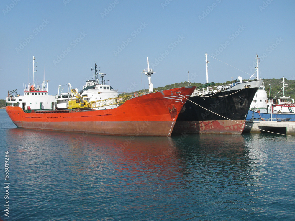 a container ship without cargo bound for port. cargo ship a container ship without cargo bound for port. cargo ship
