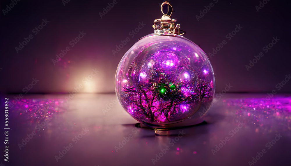 Purple Christmas decoration. AI generated. Purple Christmas decoration. AI generated.