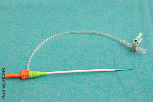 Introducer Transradial Kit, Introducer Sheath. Cannula sheath for arterial line insertion along with a puncture needle. photo