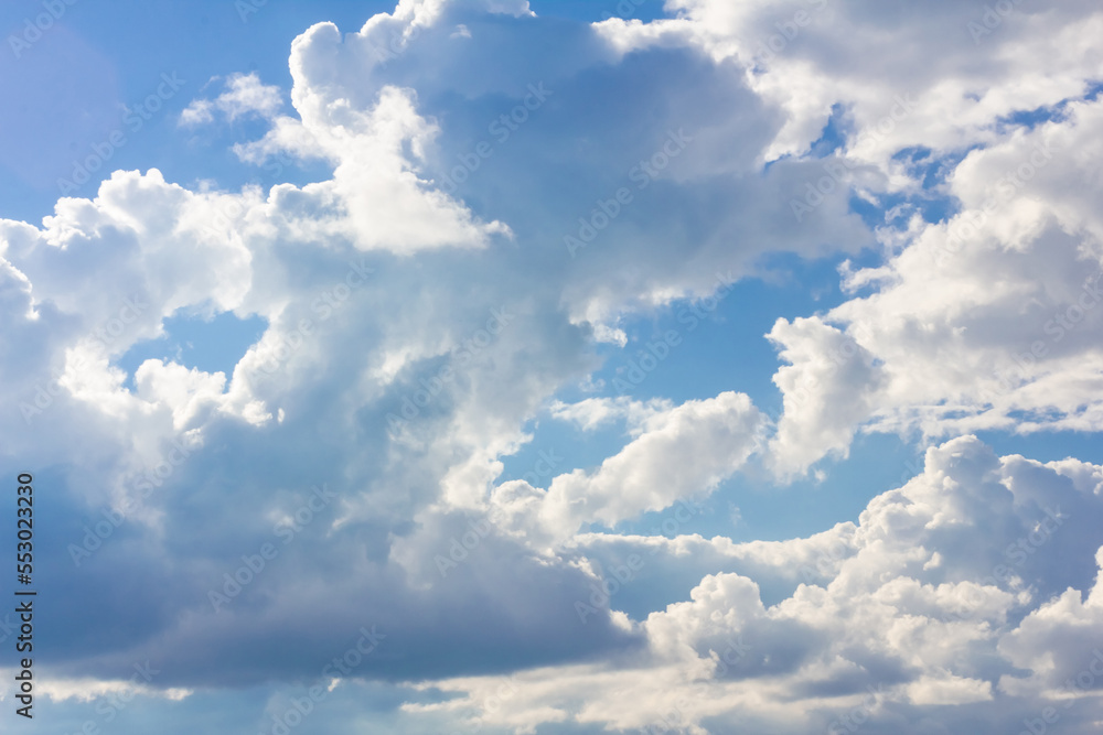 Blue sky background with clouds. Clouds on a clear day Blue sky background with clouds. Clouds on a clear day