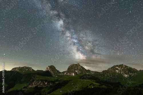 Canvastavla Milky Way above Gantrisch Mountain Range