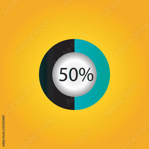 circle percentage diagrams showing % ready-to-use for web design, user interface (UI) or infographic - indicator 