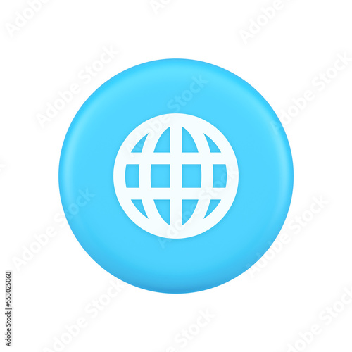 Internet connection global browsing information button cyberspace data search 3d icon