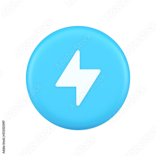 Charge power lightning button electricity thunderbolt arrow 3d realistic icon Free Download Charge power lightning button electricity thunderbolt arrow 3d realistic icon - GFXLoad