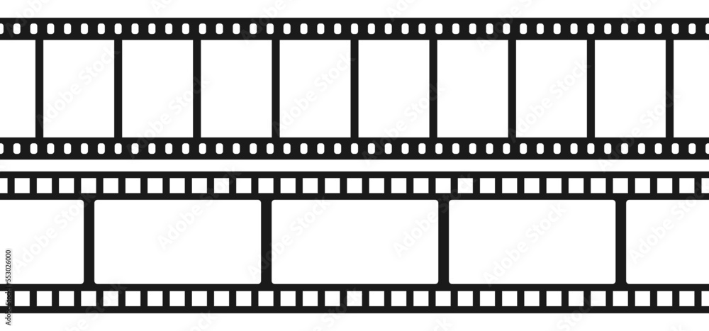 Set of seamless film strips