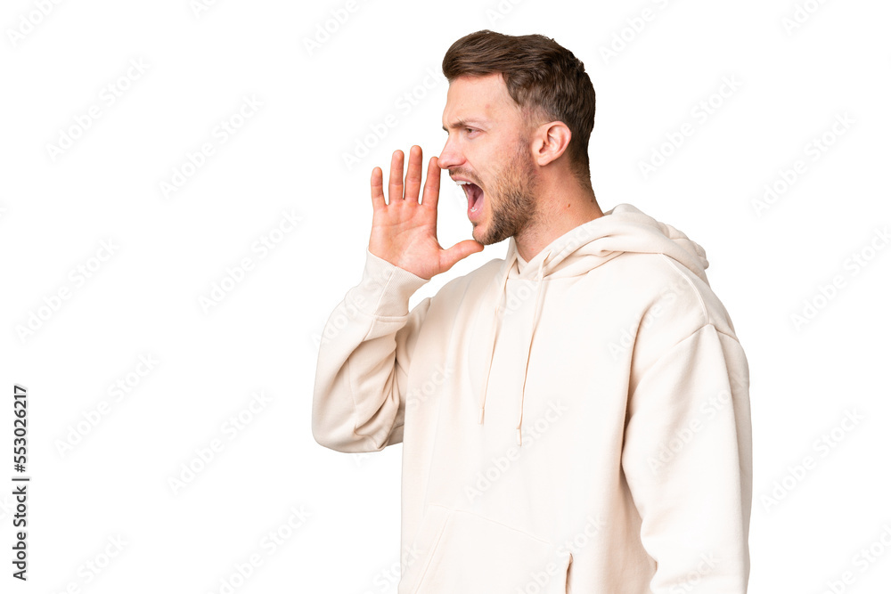Young handsome blonde man over isolated chroma key background Young handsome blonde man over isolated chroma key background