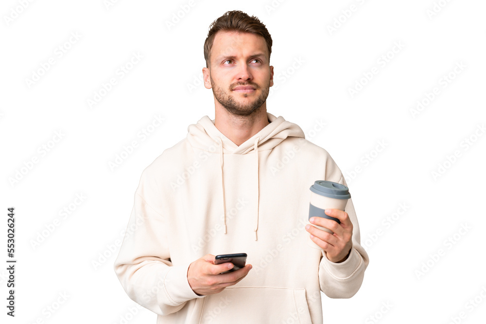 Young handsome blonde man over isolated chroma key background Young handsome blonde man over isolated chroma key background