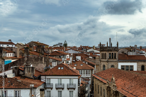 Los tejados de la ciudad de Santiago Compostela 