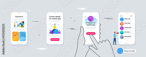 Set of Puzzle, Love champagne and Puzzle time line icons. Phone ui interface. Include Cupcake, Delivery, Sleep icons. Secret gift, Ferris wheel web elements. For web, application. Vector