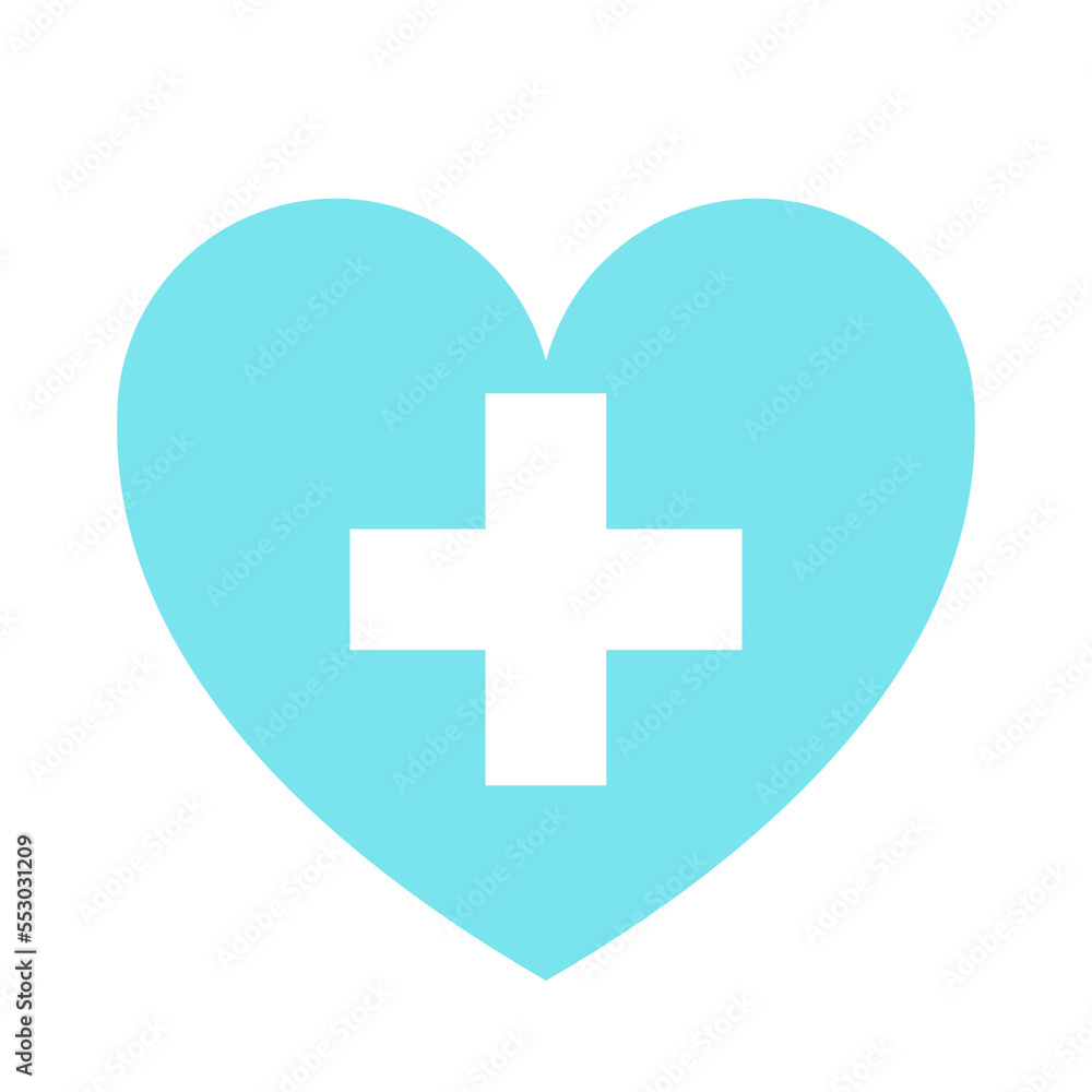 blue heart medical icon blue heart medical icon