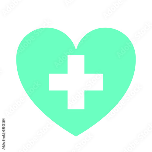 green heart medical icon