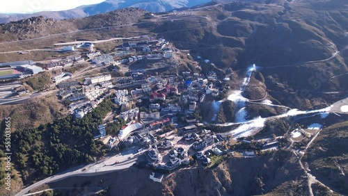 Sierra Nevada Ski Resort, Spain. Aerial view