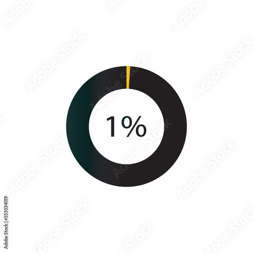 circle percentage diagrams showing % ready-to-use for web design, user interface (UI) or infographic - indicator 