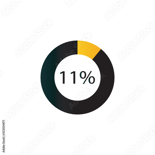 circle percentage diagrams showing % ready-to-use for web design, user interface (UI) or infographic - indicator 