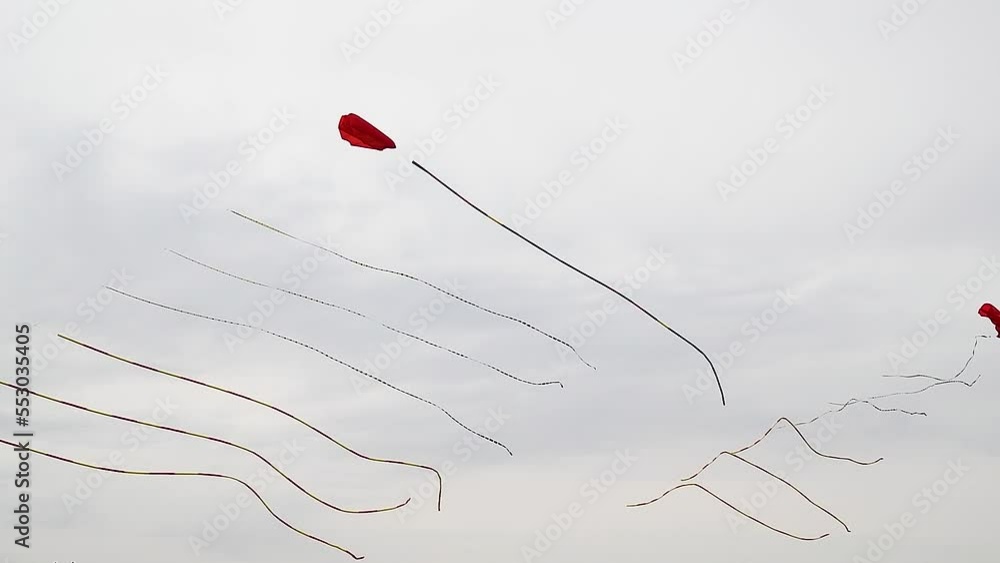 Flying kite on the background of the sky. Flying kite on the background of the sky.