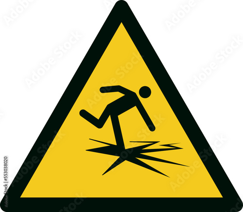 ISO 7010 W043 Warning; Thin ice