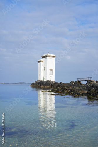 Canvas Print The Carraig Fhada lighthouse near Port Ellen on the isle of Islay