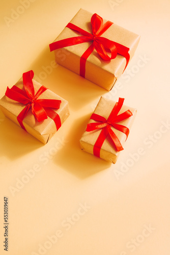 Wallpaper Mural Christmas Decoration Objects and Gift Box as Holiday Background. Torontodigital.ca