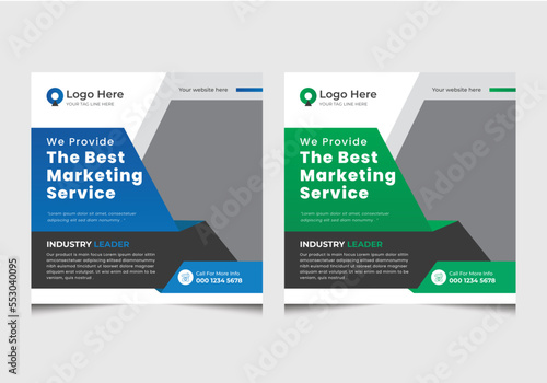 Modern and creative client testimonial social media post design. Customer service feedback review social media posts or web banners with color variation template 2023