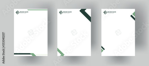 Set of Modern Business Letterhead Design Template, Abstract Design, Corporate Business - Letterhead Template, Multipurpose, elegant concept - Vector EPS file