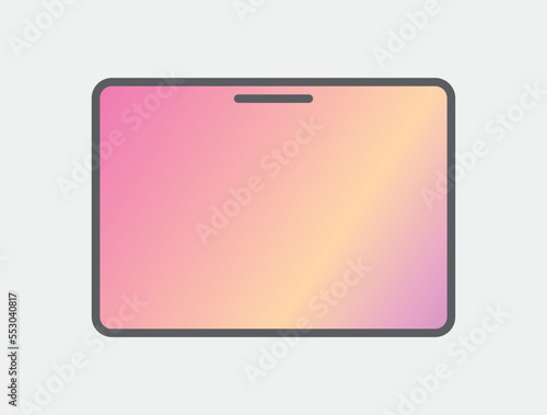 tablet pc with blank screen