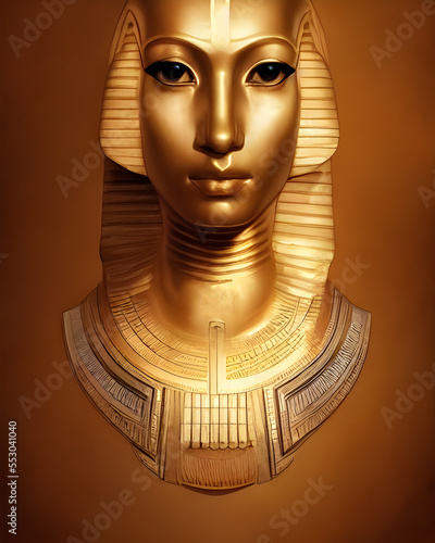Ai Digital Illustration Egyptian Pharaoh Statue
