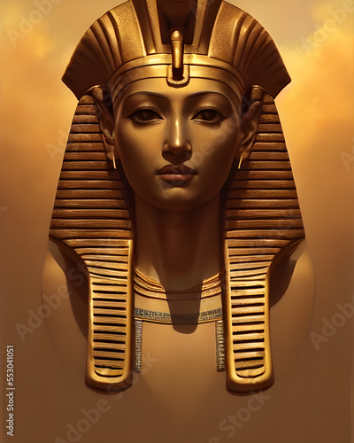 Ai Digital Illustration Egyptian Pharaoh Statue