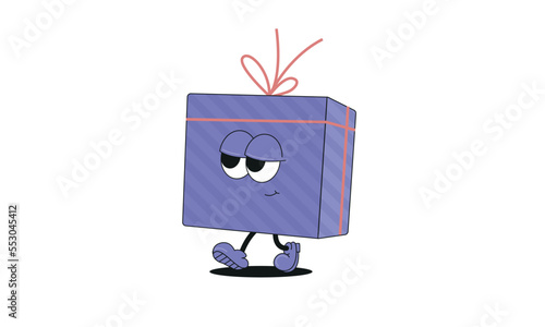 gift box character Hollidays card new year 