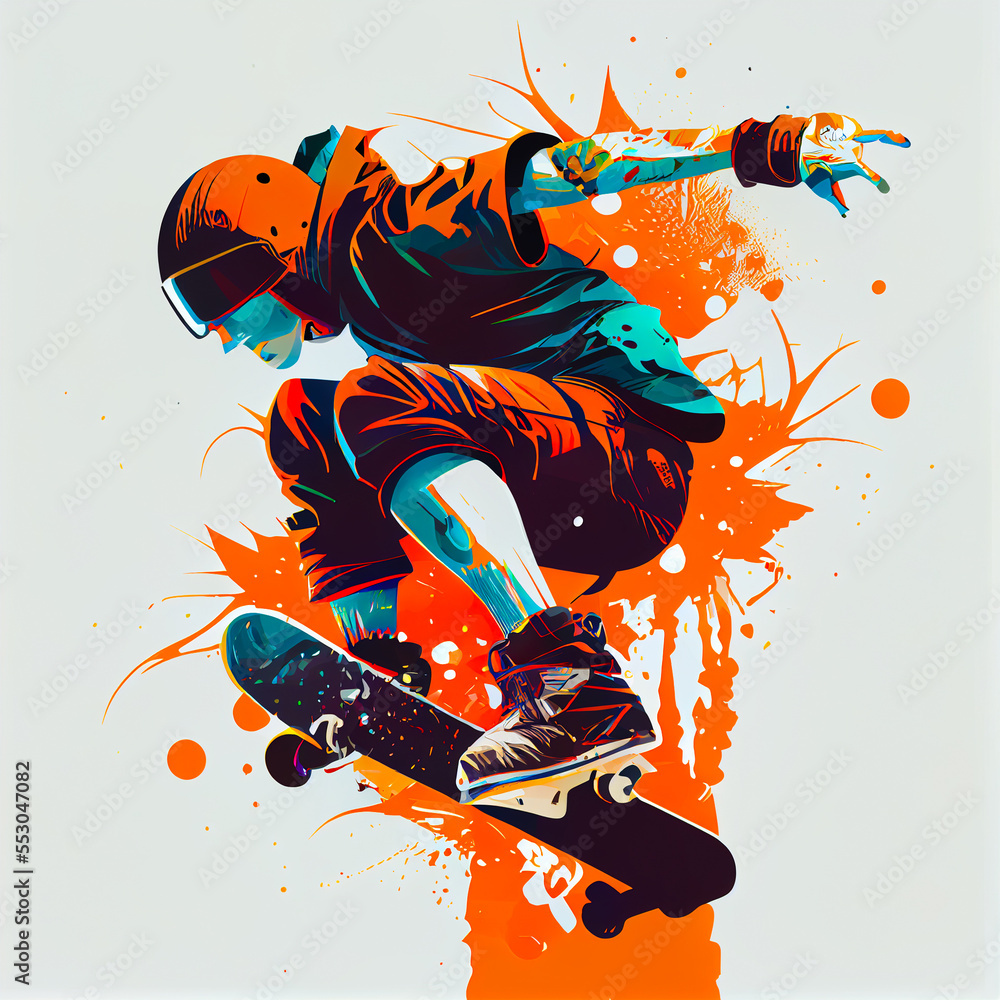 Skateboard. cartoon