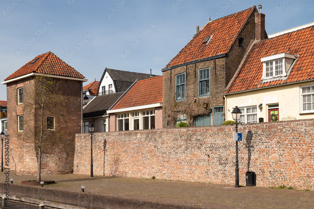 Old city wall in the picturesque town of Leerdam in the Netherlands. Old city wall in the picturesque town of Leerdam in the Netherlands.