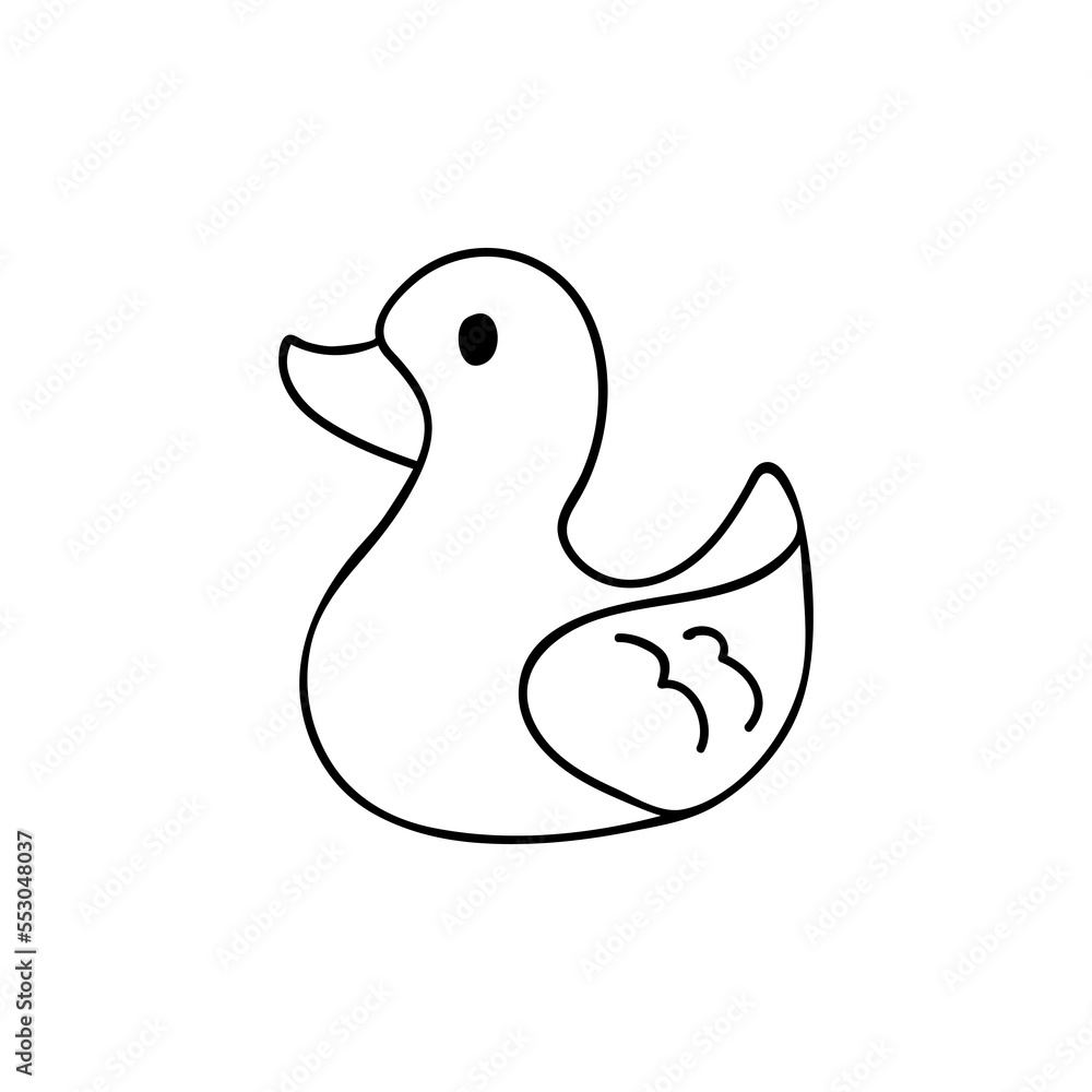 Rubber duck doodle illustration in vector. Rubber duck hand drawn icon in vector. Shower duck doodle icon. Duck toy icon Rubber duck doodle illustration in vector. Rubber duck hand drawn icon in vector. Shower duck doodle icon. Duck toy icon