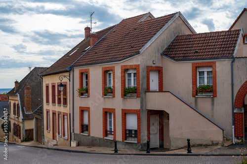 Beautiful French architecture in Champagne sparkling wine making town Hautvillers, Champagne, France