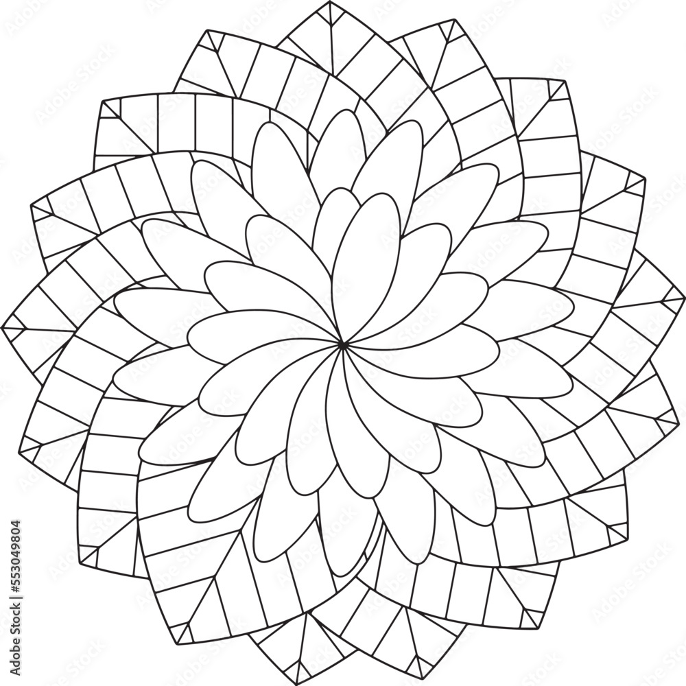 Flower coloring book page, Adult Coloring book page for amazon. Flower coloring Book Page