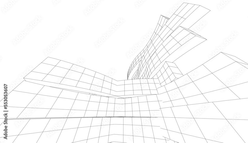Abstract geometric shape 3d illustration Abstract geometric shape 3d illustration