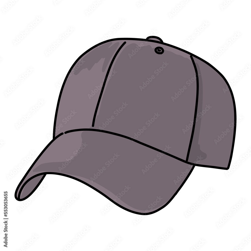Fototapeta premium gray baseball cap vector illustration