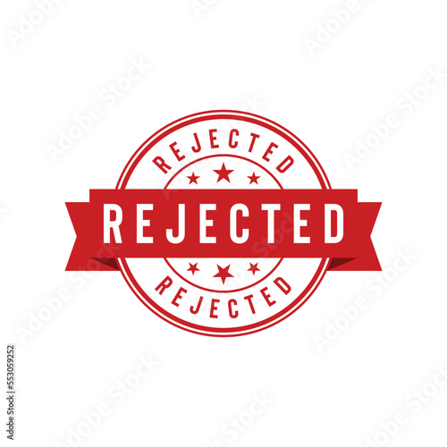 Rejected Stamp Seal Vector Template