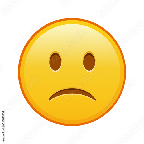 Canvas Print Slightly frowning face Large size of yellow emoji smile
