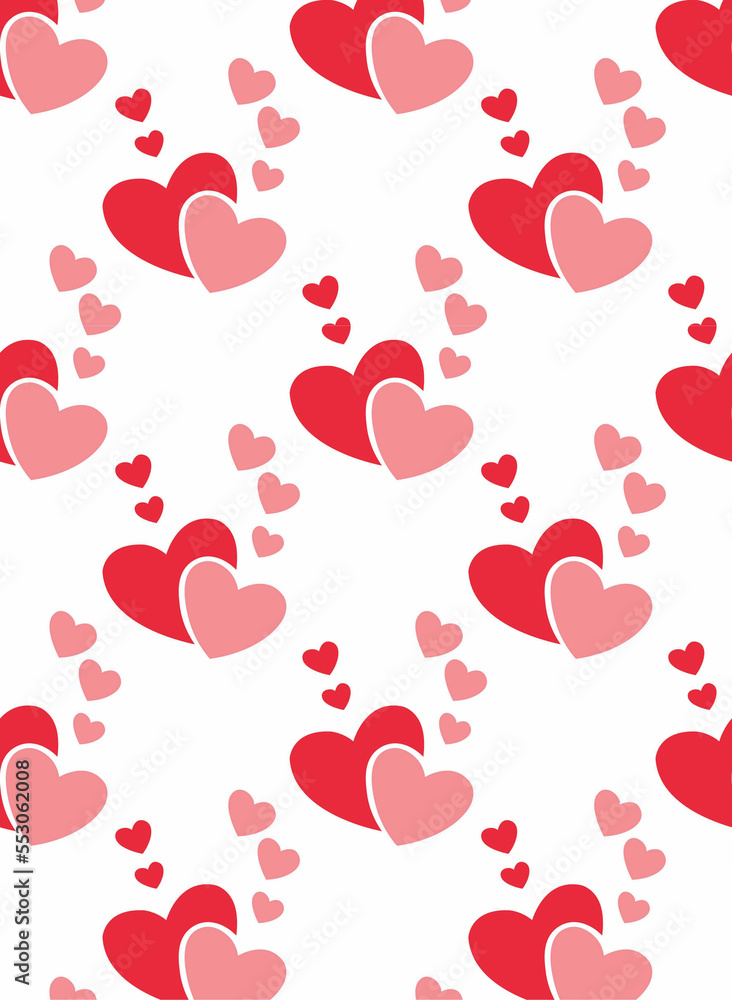 seamless background with hearts