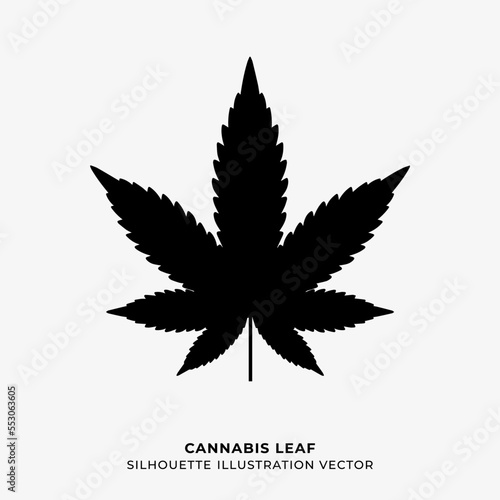 cannabis leaf silhouette vector illustration