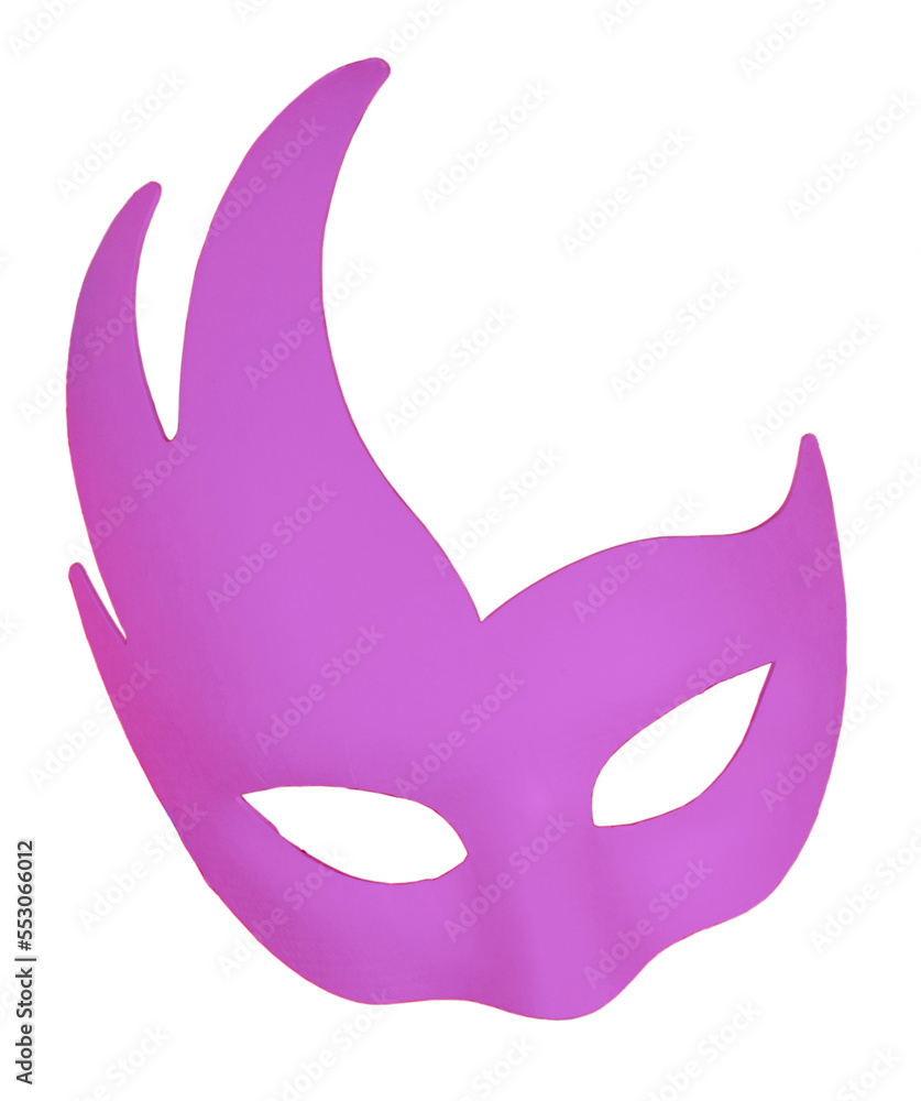 Carnival mask isolated on white or transparent background.