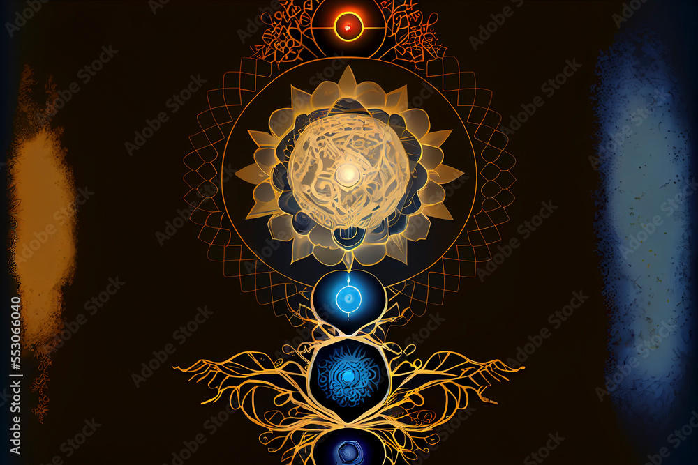 colorful mandala for creative design for yoga