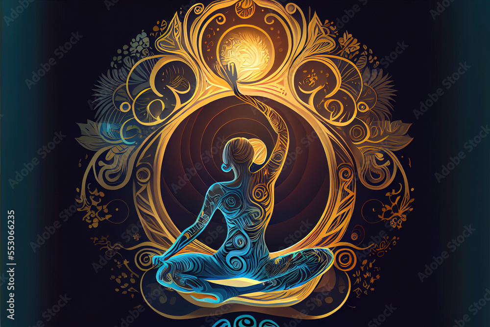 Fototapeta premium chakras colorful mandala for creative design for yoga