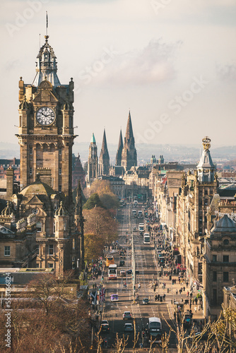 View on Princess Street, Edinburgh, Scotland