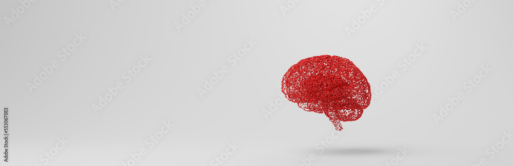 Abstract 3D Illustration of a human brain with space for title or compositing Abstract 3D Illustration of a human brain with space for title or compositing