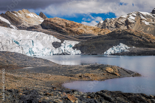 Pastoruri Glacier in Cordillera Blanca, snowcapped Andes, Ancash, Peru photo